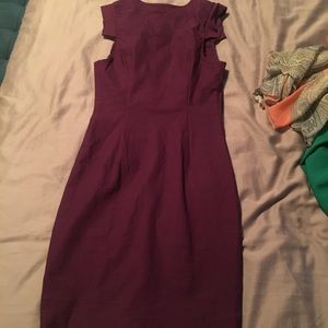 Purple deep v dress